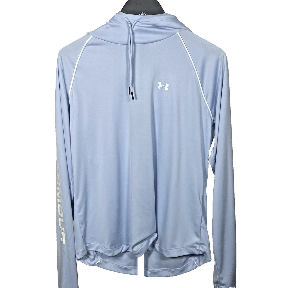 Under Armour Light Weight Hoodie Womens  Large Light Blue Athletic Active Loose